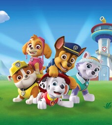 Fototapeta Psi Patrol 180x202cm Paw tapeta pieski