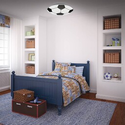 Briloner Lampa sufitowa Fußball, pokój dziecięcy, tworzywo sztuczne