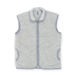 Kampol Kamizelka wełniana merynos Verona jasna szara L