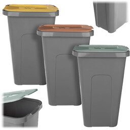 Zestaw koszy na śmieci Entrago 30L brązowy +