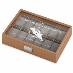 Szkatułka drewniana kuferek na zegarki z grawerem