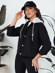 Kurtka jeansowa damska ASFA czarna Dstreet TY4316-L