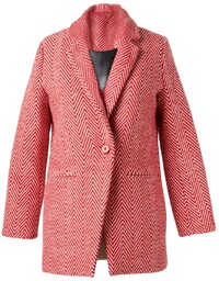 Płaszcz damska LPB Manteau Chevron klasyczny w jodełkę
