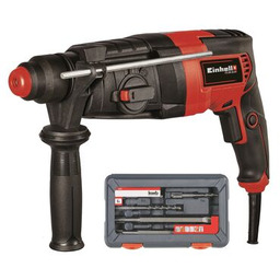 Młot udarowy w zestawie z kompletem wierteł oraz