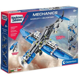 CLEMENTONI Klocki plastikowe Naukowa zabawa Mechanics Samoloty