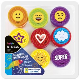 Stempelki motywacyjne 9 szt Kidea DF-SM9KA-97821