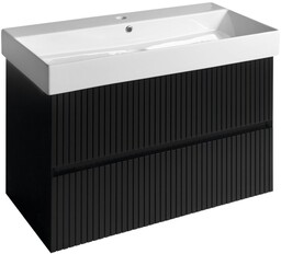 Sapho FILENA szafka umywalkowa 82x51.5x43cm czarny mat strip