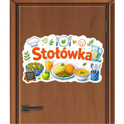 Naklejka na drzwi sali lekcyjnej- Stołówka