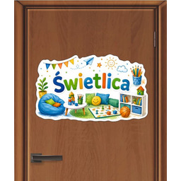 Naklejka na drzwi sali lekcyjnej- Świetlica