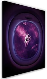 Obraz na płótnie, Kosmos z okna w samolocie