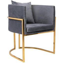 Fotel CHLOE VELVET Szary ciemny