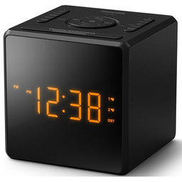 PHILIPS Radiobudzik TAR4500/10 Czarny, Tuner FM, Wyświetlacz LCD