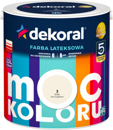 Farba lateksowa Moc Koloru Ecru 2,5 l Dekoral