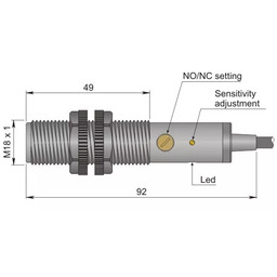 Czujnik pojemnościowy Fi 18 mm SC18SP-A5 NO/NC LC10