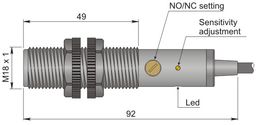 Czujnik pojemnościowy Fi 18 mm SC18SP-A5 NO/NC LC5