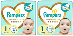 2x Pieluchy PAMPERS Premium Care Skin Comfort rozmiar