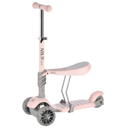 HLB808 2w1 PINK HULAJNOGA DZIECIĘCA NILS FUN OUTLET