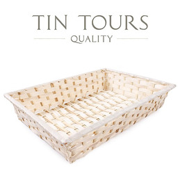 PROSTOKĄTNY KOSZYK BAMBUSOWY 35x25x7h cm