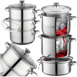 Sokownik Parowy 8L Solidny Stal Najnowszy Model XL