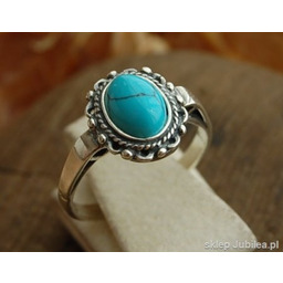 NEBBIA - srebrny pierścionek z turkusami
