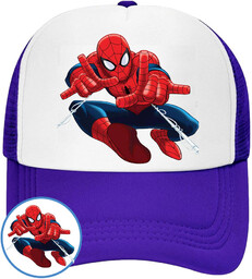 CZAPKA Z DASZKIEM SPIDERMAN DLA DZIECI NA LATO