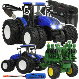 Traktor Ciągnik Zdalnie Sterowany z Siewnikiem, Zabawka