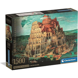 CLEMENTONIPUZZLE DLA DOROSŁYCH, PZL 1500 MUSEUM BABEL TOWER