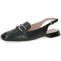 Czółenka damskie Caprice 29400 skórzane czarne odkryta pięta