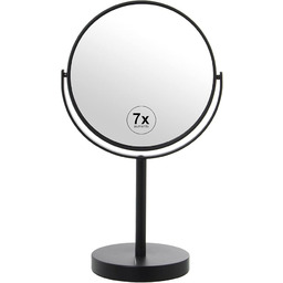 DRW Okrągłe lustro z 7 powiększeniami metalu Czarny