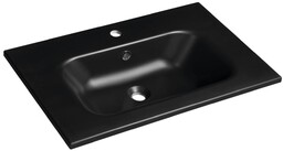 Sapho SIDRA umywalka kompozytowa 71x46cm czarny mat SD071B