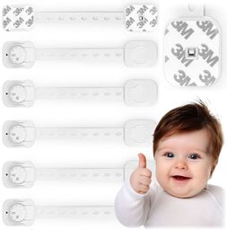 Zabezpieczenie otwierania szafek, szuflad, Ricokids, 6 szt, biały