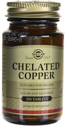 Suplement diety, Solgar, Miedź chelat aminokwasowy 2,5 mg,