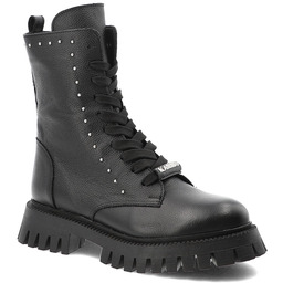 Karino Czarne Botki Stylowe Obuwie Damskie