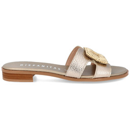 Eleganckie klapki z ozdobą - HISPANITAS HV253881 ZŁOTE
