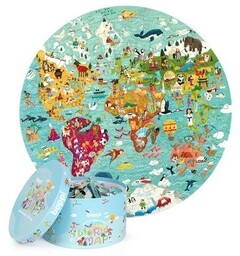 Puzzle okrągłe 150 Mapa świata