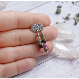 Pakamera Kolczyki TURMALIN - drobne