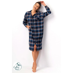 Koszula nocna zapinana na guziki z lekkiej bawełny