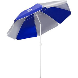 NILS CAMP Parasol plażowy NC7813 180 cm Biało-niebieski