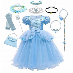 Sukienka Strój Kopciuszek Cinderella 140/146