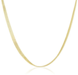 Łańcuszek złoty splot siatka elegancki 40 cm stal