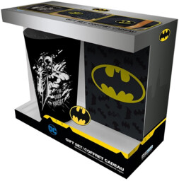 Zestaw podarunkowy DC - Batman (szklanka, przypinka