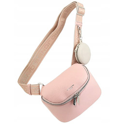 David Jones listonoszka damska skóra ekologiczna crossbody różowy