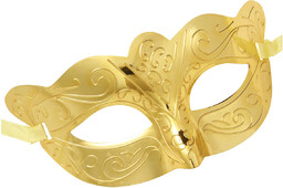 Maska karnawałowa złota metaliczna - 1 szt.