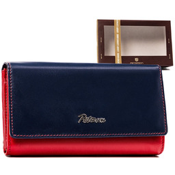 Duży portfel damski ze skóry naturalnej na karty