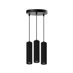 Baza lampy wiszącej metalowa czarna 3-punktowa AZ6158
