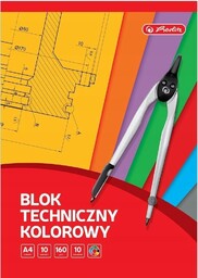 Blok Techniczny A4/10K Kolorowy (10Szt) Herlitz