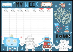 Plan lekcji transformersy i roboty, nowy rok szkolny,