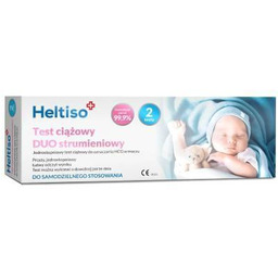 HELTISO Test ciążowy Duo strumieniowy, 2 sztuki KRÓTKA