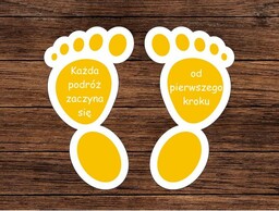 Naklejka na podłogę: Każda podróż...stopki