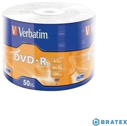 DVD-R verbatim 4.7GB 16x szpindel 50 szt